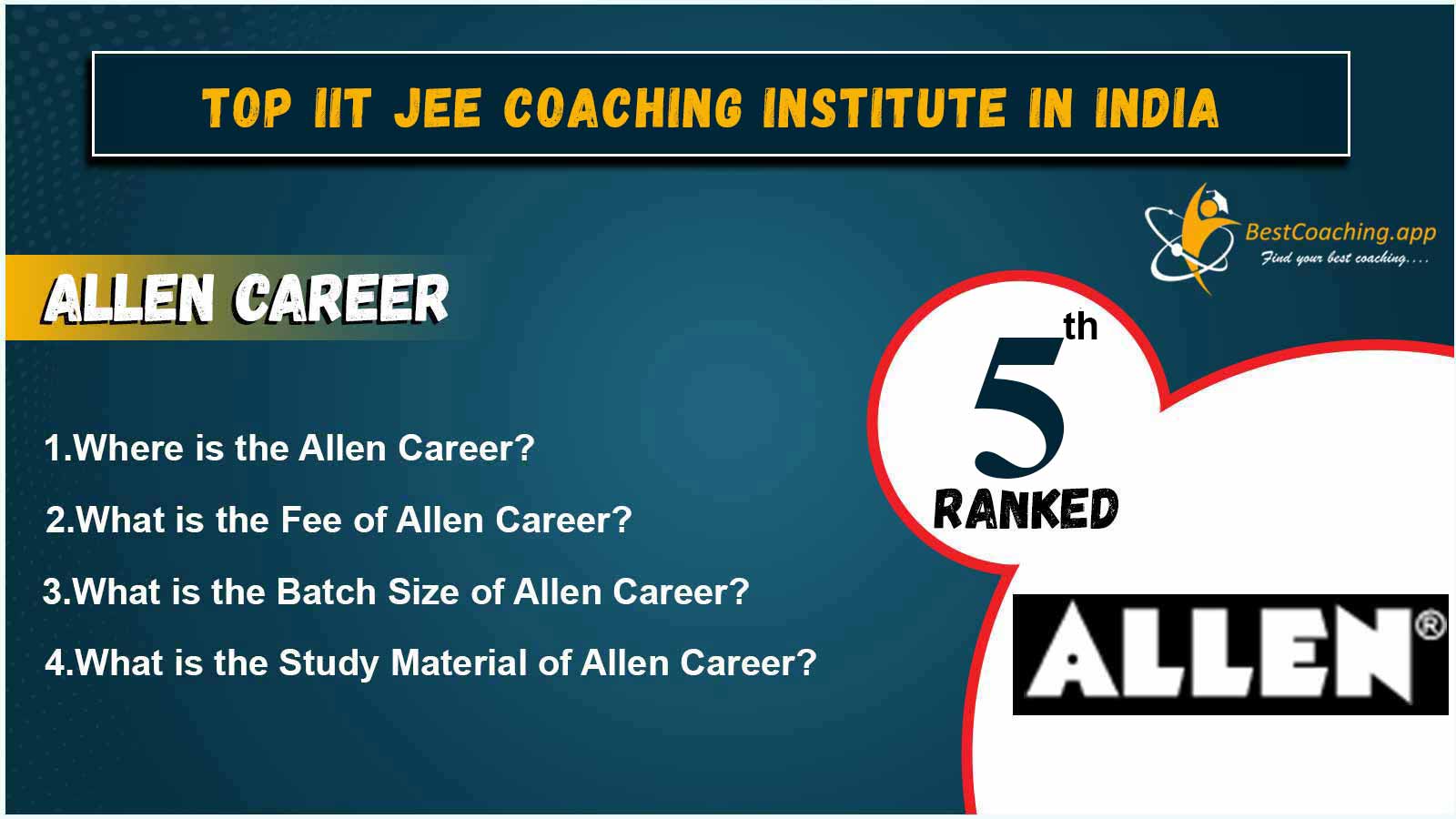 IIT JEE Coaching Institute In India | List Updated 2021 2022