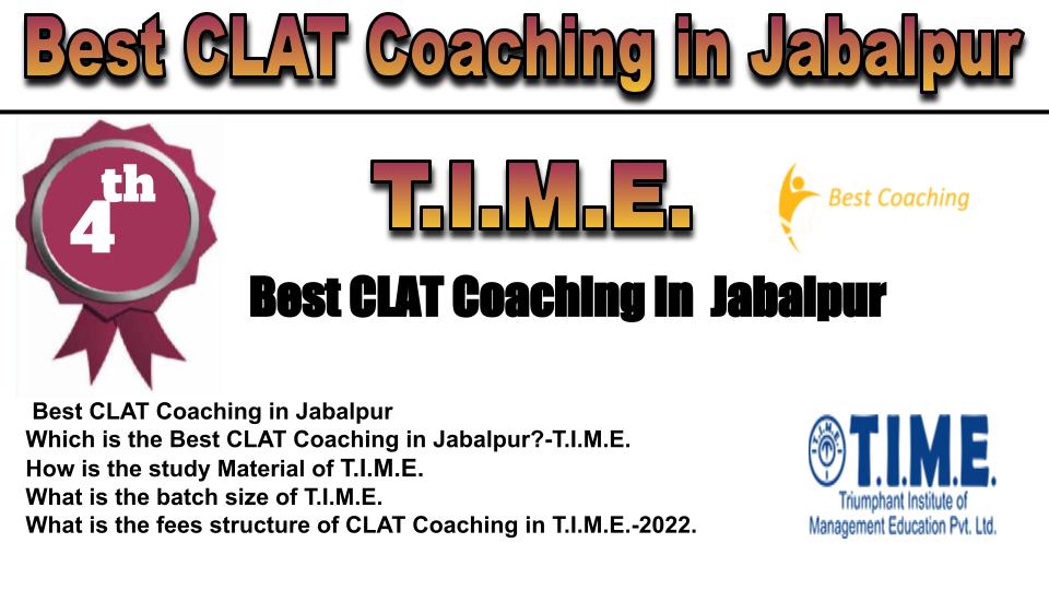 RANK 4 Best CLAT Coaching in Jabalpur