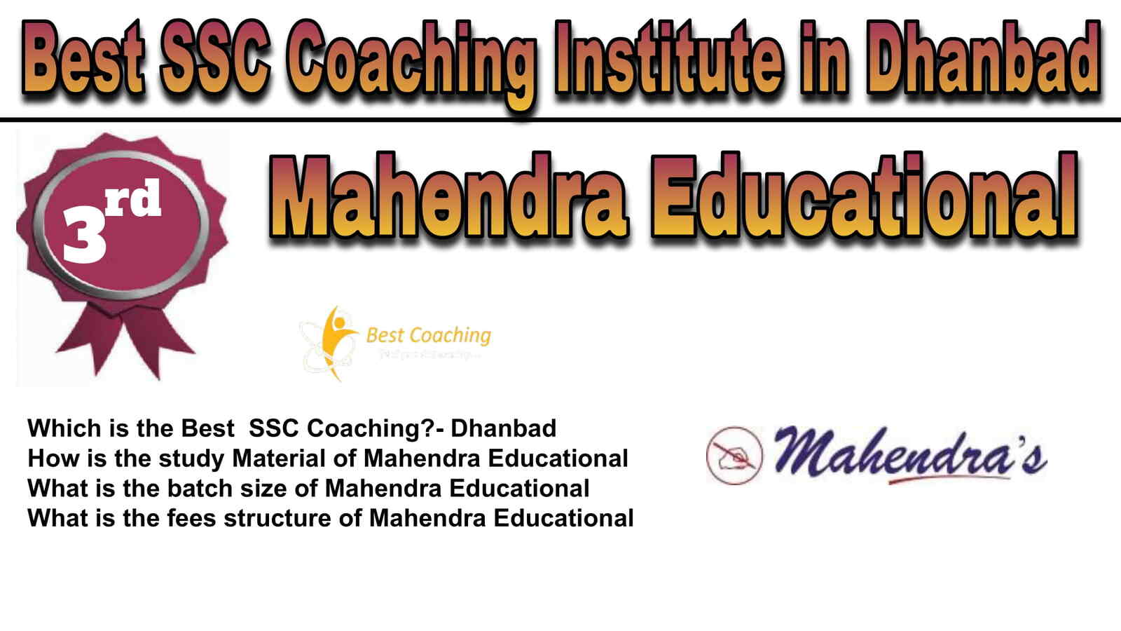 Rank 3 Best SSC Coaching in Dhanbad