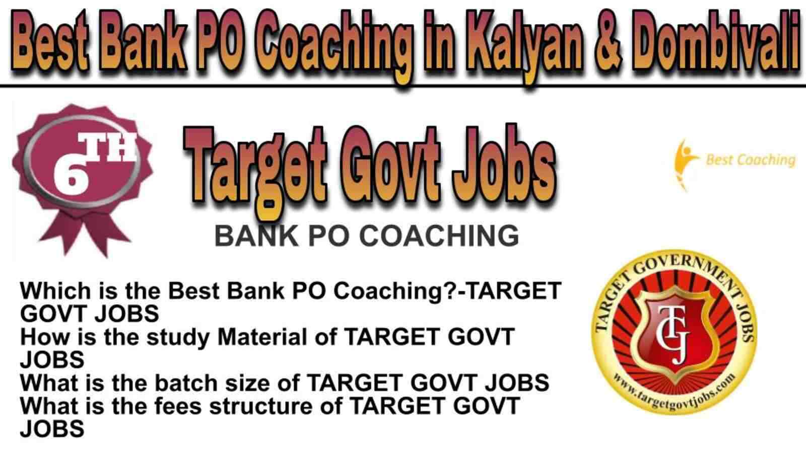 Rank 6 BEST BANK PO COAHING IN KALYAN & DOMBIVALI