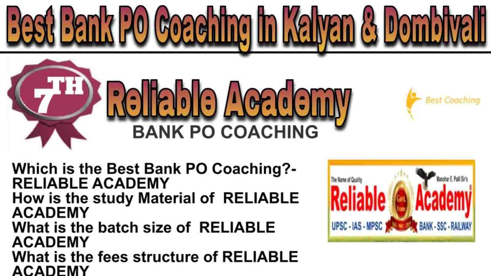 Rank 7 BEST BANK PO COAHING IN KALYAN & DOMBIVALI