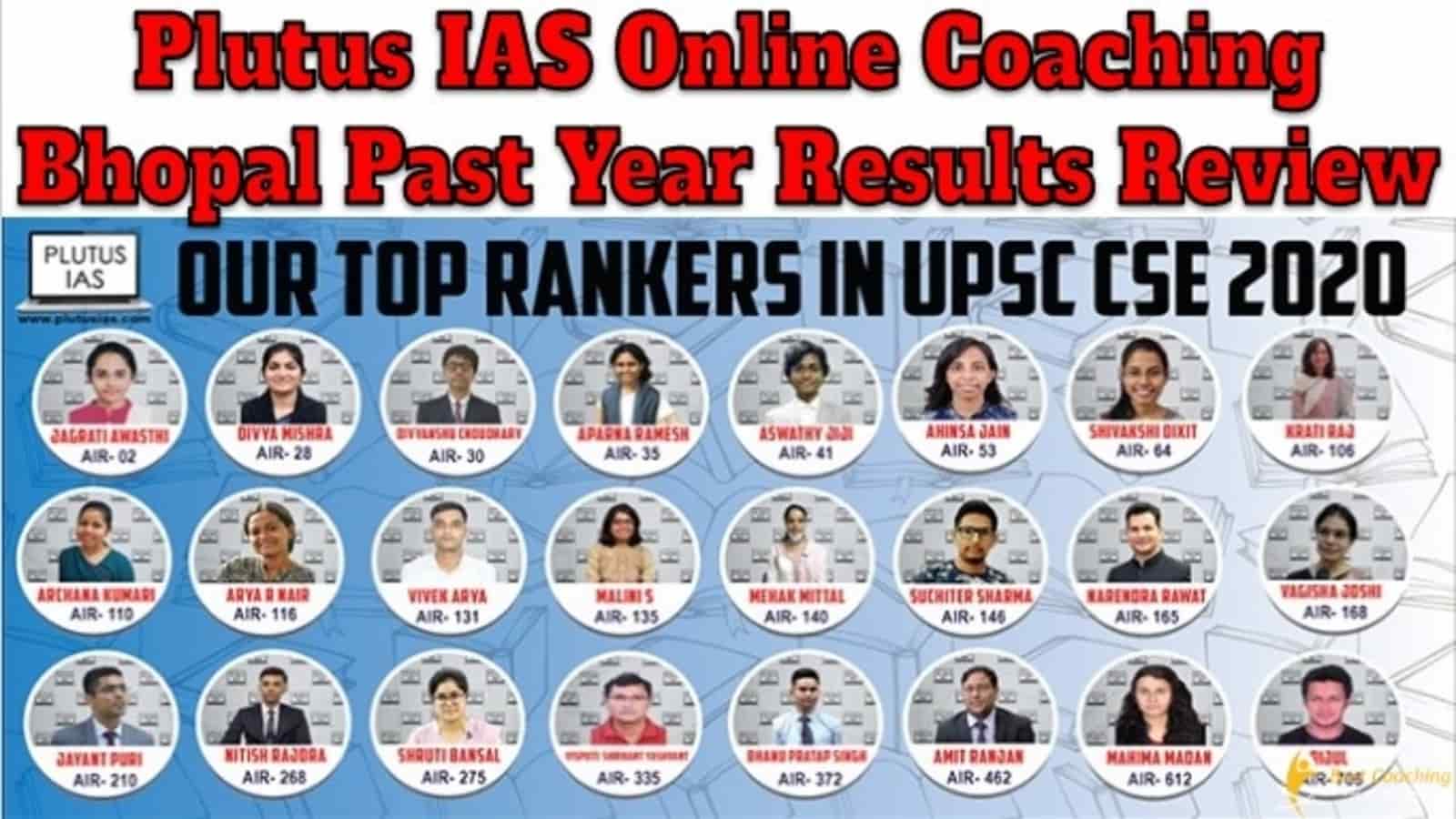 Plutus IAS Online Coaching Bhopal Past Year Result Review