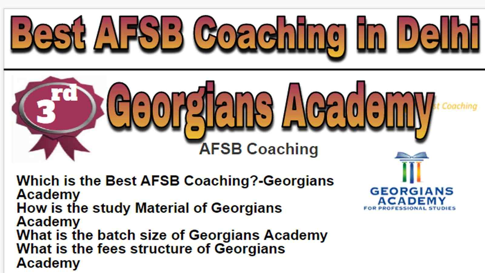 Rank-3 Best afsb Coaching in Delhi