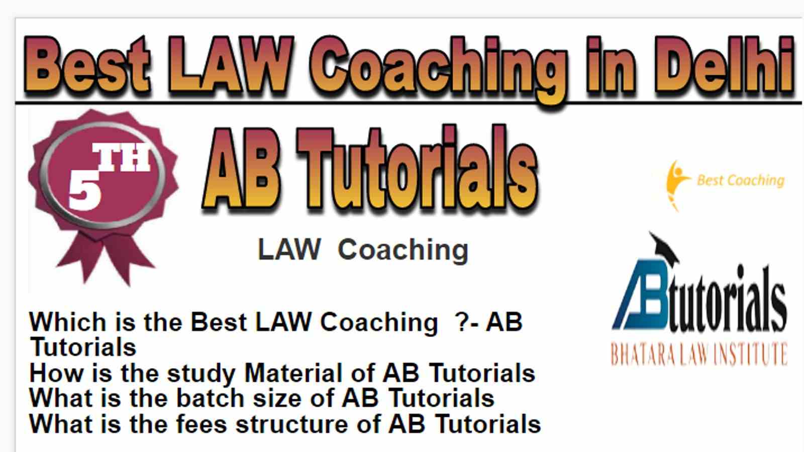 Rank 6 Best law Coaching in Delhi