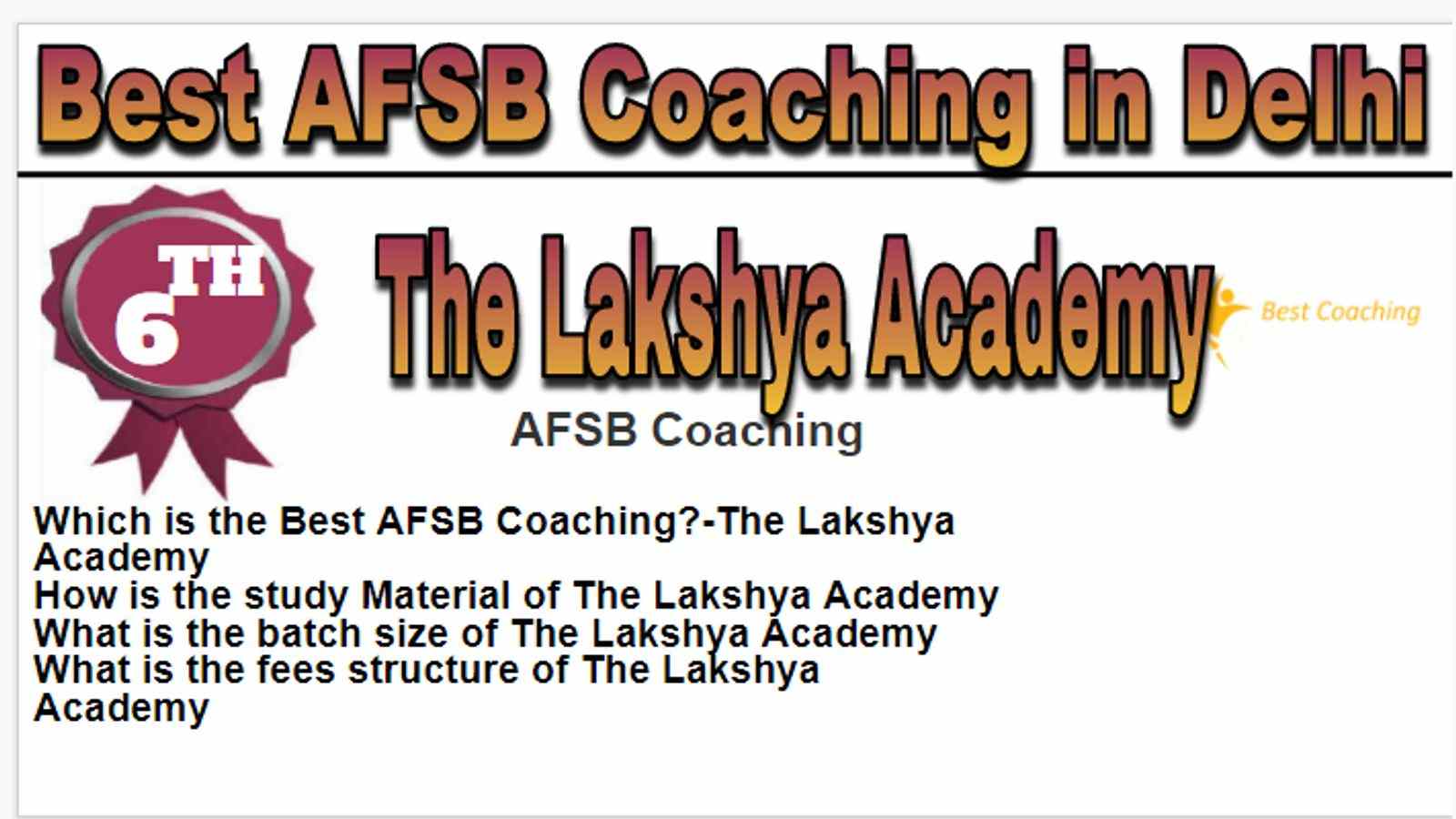 Rank-6 Best afsb Coaching in Delhi