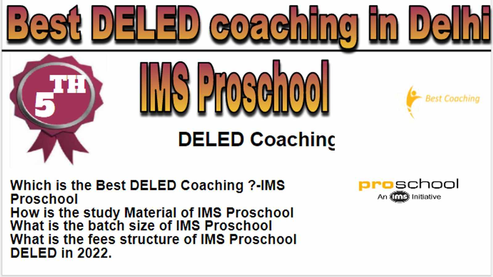 Rank 5 Best DELED coaching in Delhi