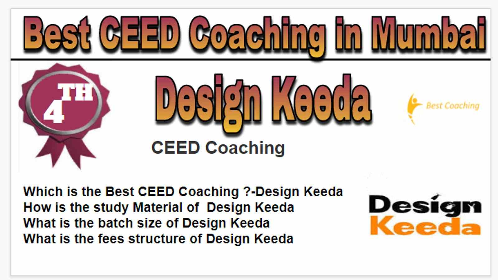 Rank 4 Best CEED coaching in Mumbai