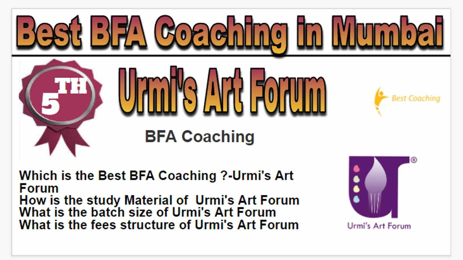 Rank 5 best BFA coaching in Mumbai