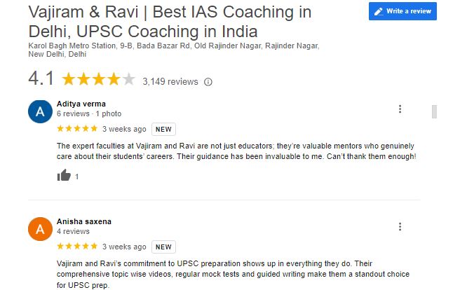 Vajiram & Ravi IAS Coaching in Delhi Review