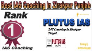 PLUTUS IAS Rank 1. Best IAS Coaching in Zirakpur Punjab