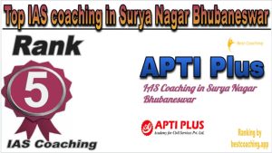 Apti Plus Rank 5. Top IAS Coaching in Surya Nagar Bhubaneswar