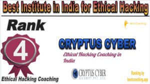 CRYPTUS CYBER Rank 4. Best Institute in India for Ethical Hacking