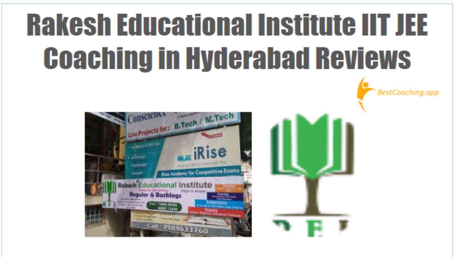 Rakesh Educational Institute IIT JEE Coaching in Hyderabad