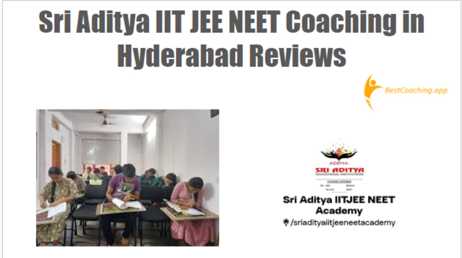 Sri Aditya IIT JEE NEET Coaching in Hyderabad