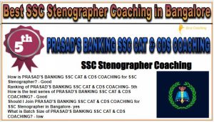 5. PRASAD'S BANKING SSC CAT & CDS COACHING