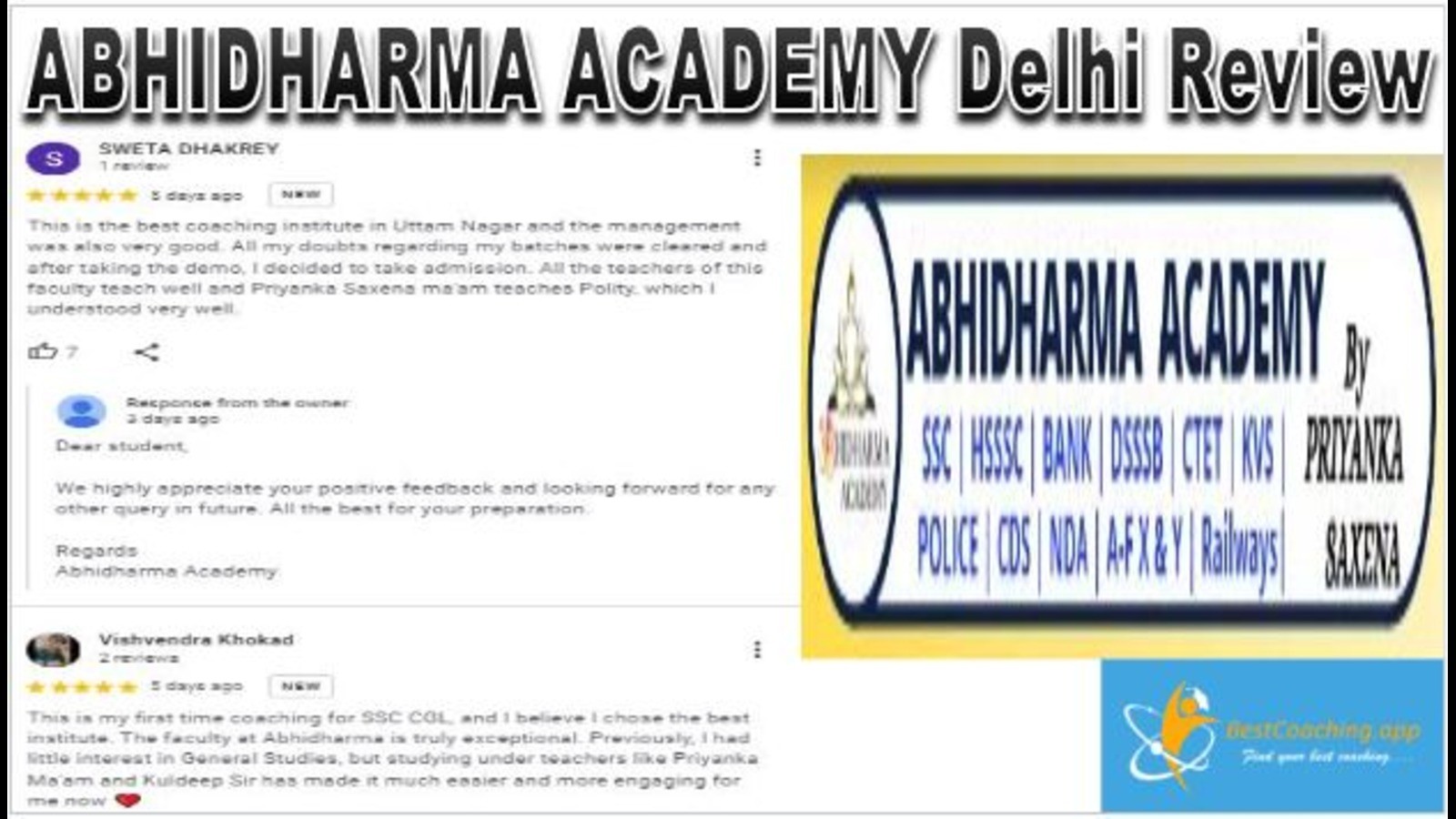 ABHIDHARMA ACADEMY Delhi Reviews