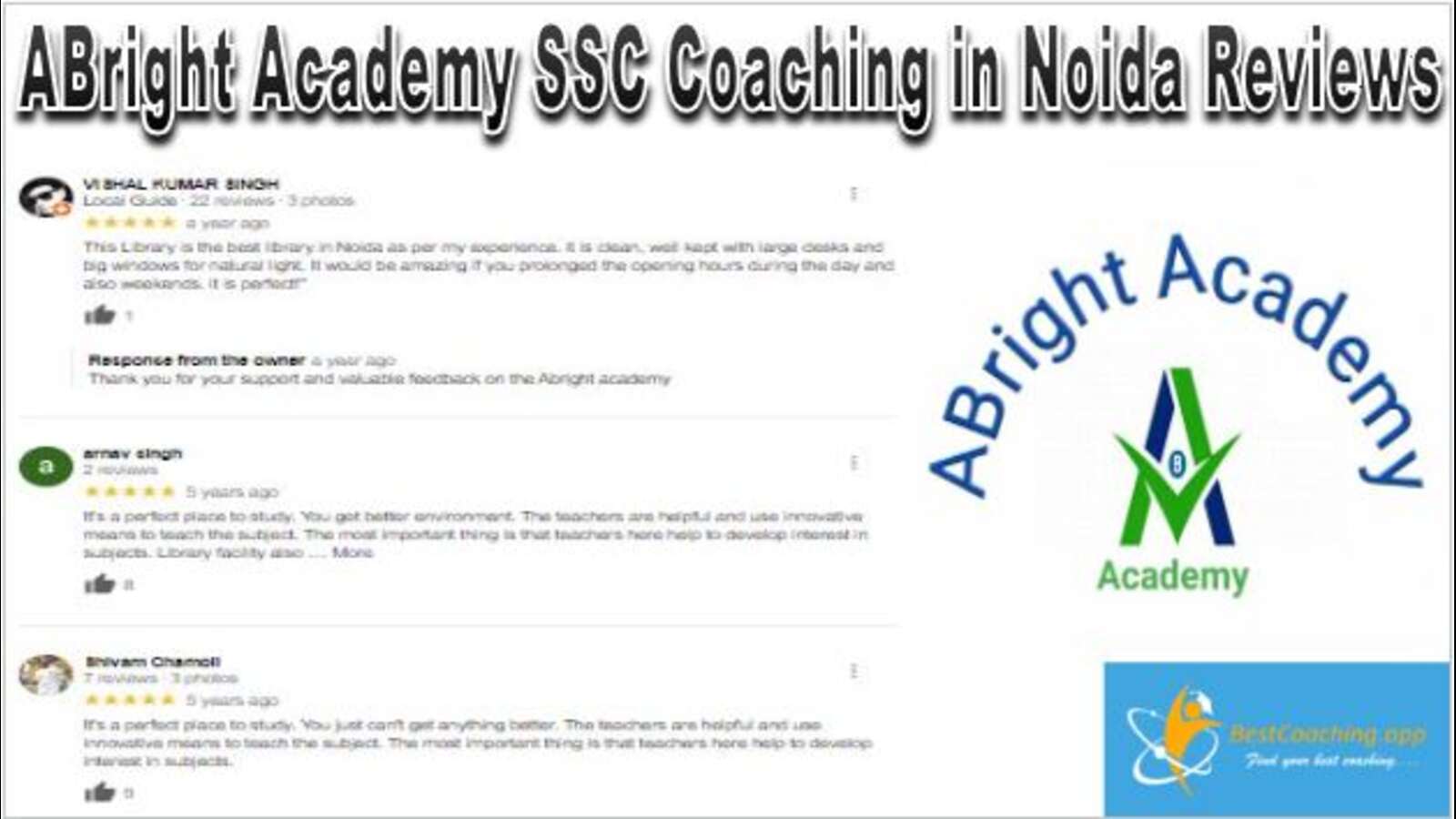 ABright Academy SSC Coaching in Noida Reviews