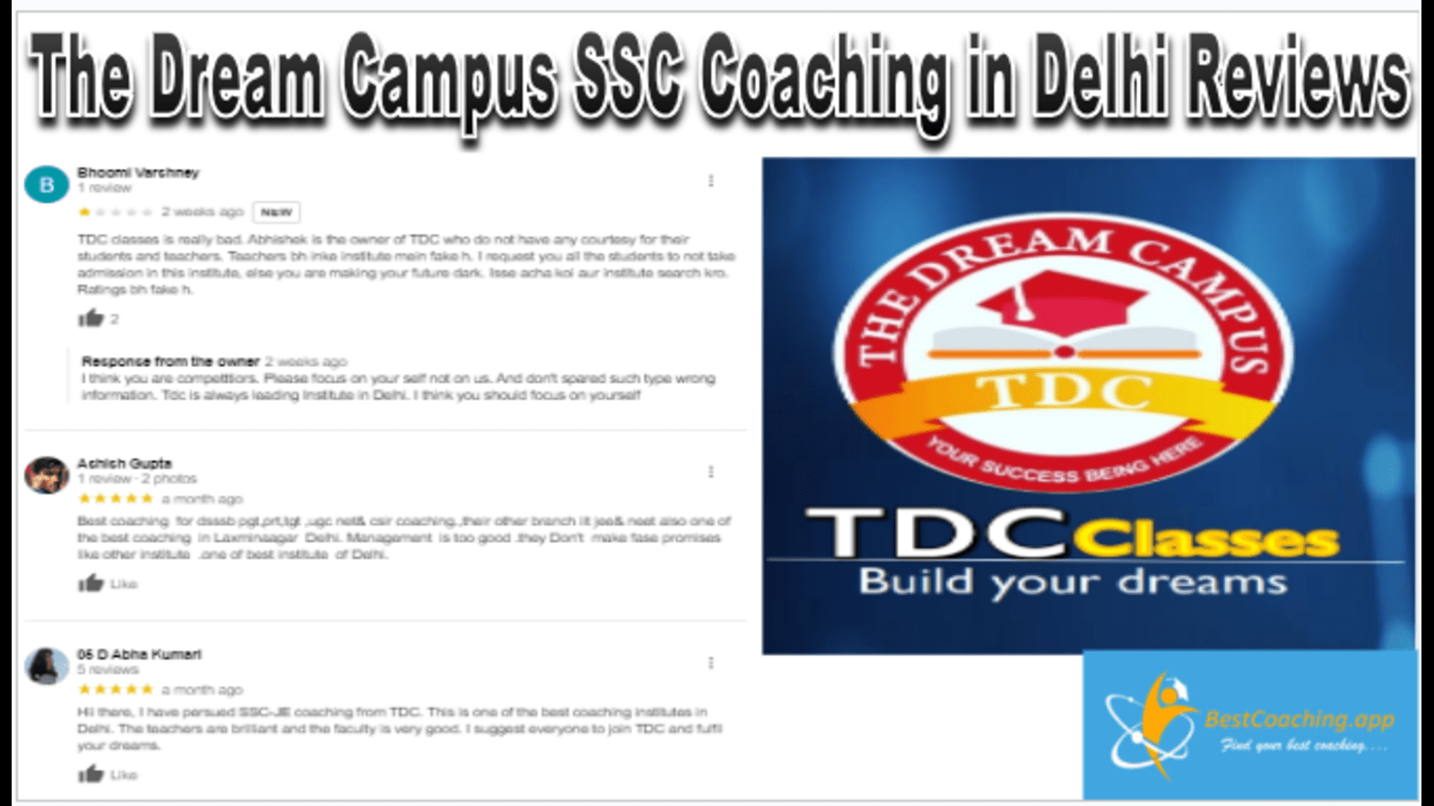 The Dream Campus SSC Coaching in Delhi Reviews