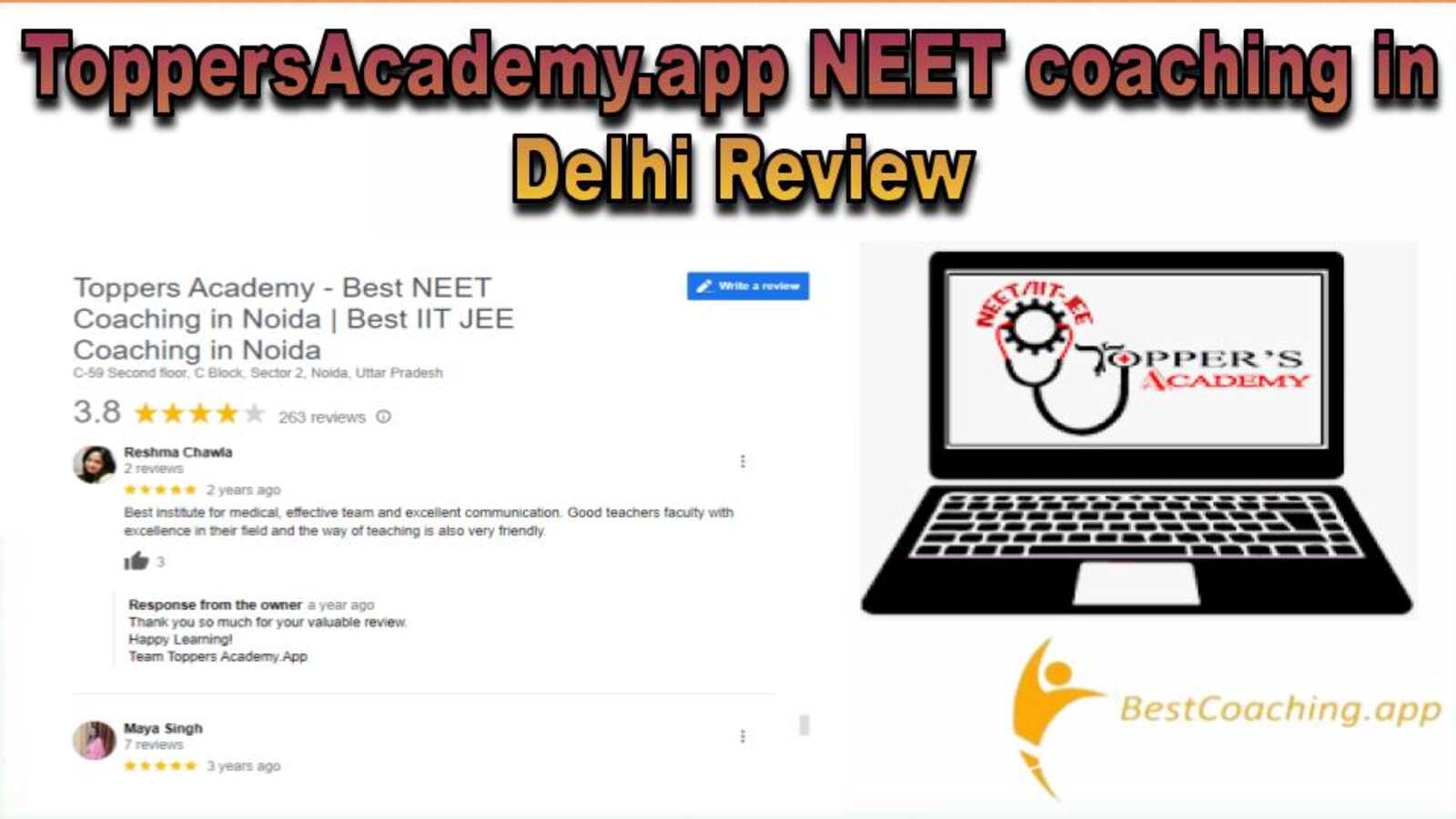 ToppersAcademy.app NEET coaching Delhi Review